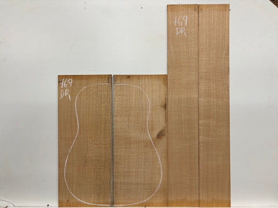 Lacewood Dreadnought Guitar Back & Side Set #769