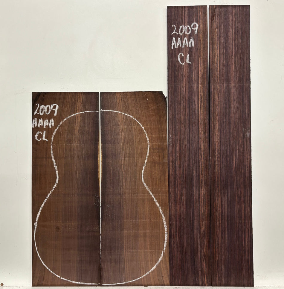 East Indian Rosewood Classical AAAA Grade Guitar Back & Side Set #2009 - Exotic Wood Zone