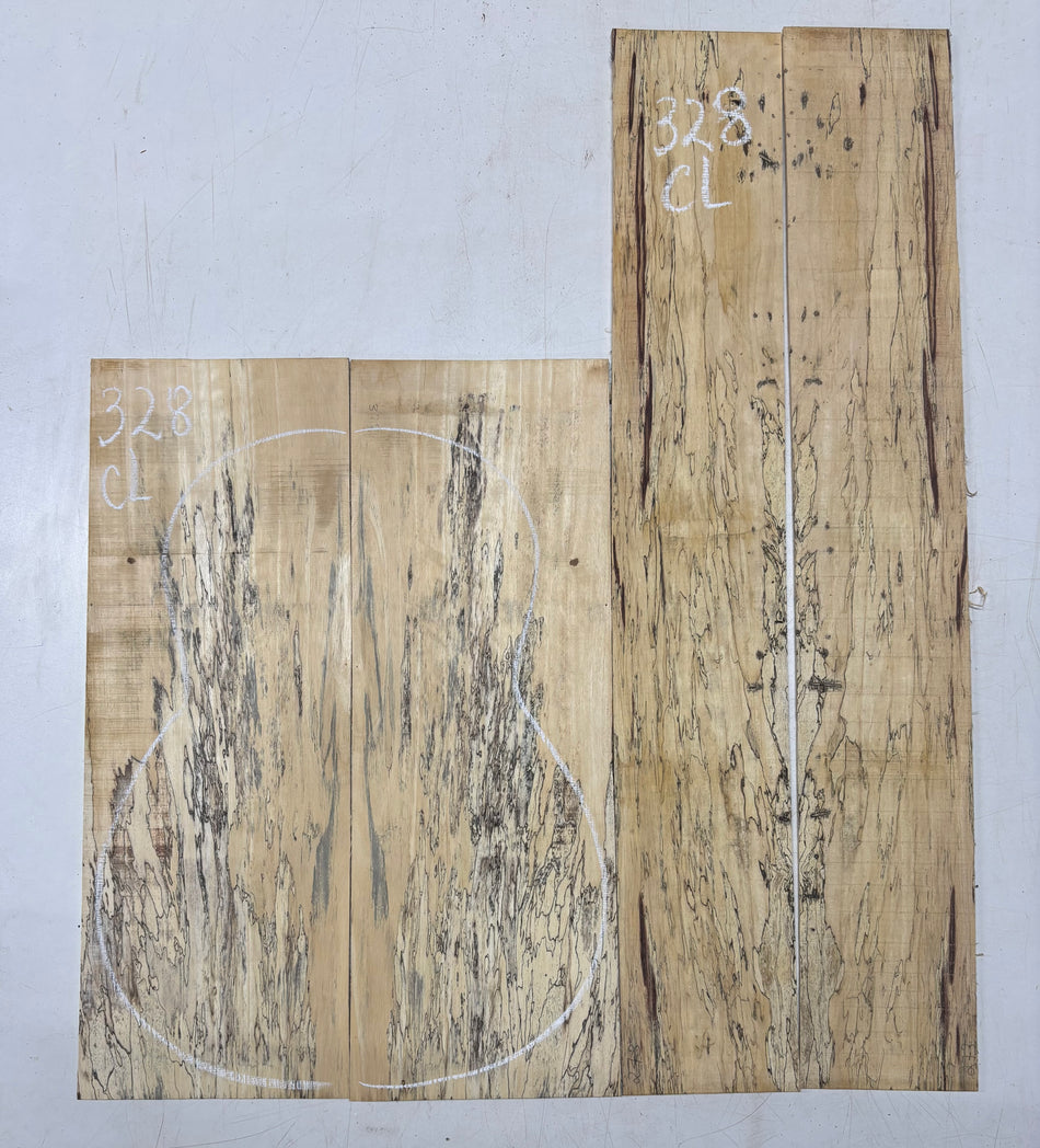 Pack of 5, Spalted Tamarind Acoustic Guitar Set