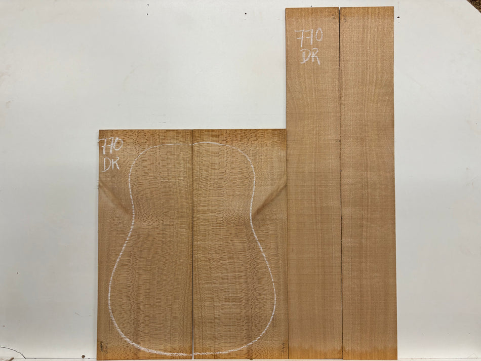 Lacewood Dreadnought Guitar Back & Side Set #770