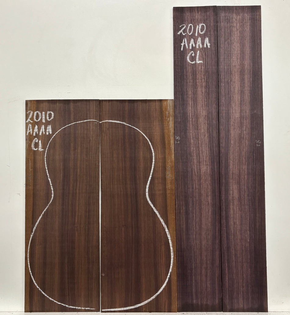 East Indian Rosewood Classical AAAA Grade Guitar Back & Side Set #2010 - Exotic Wood Zone