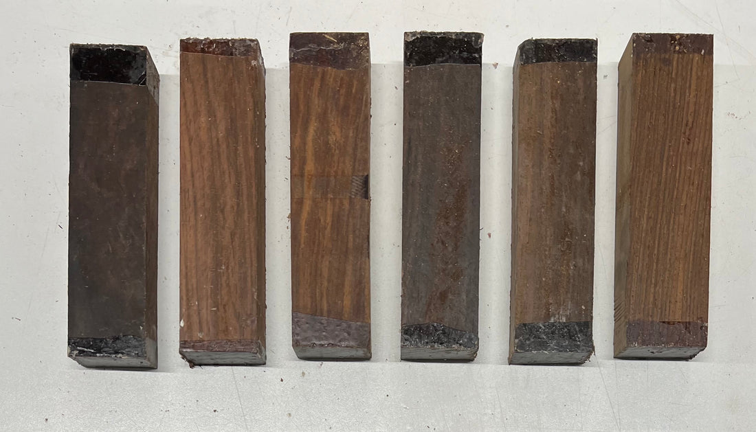 Pack Of 6, Cocobolo Knife Blanks, 6&quot;x 1-1/2&quot;x 1&quot; 