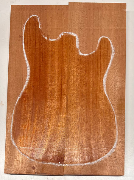 African Mahogany/Khaya Guitar Body Blanks, 21″ x 15-3/8″ x 1-7/8″ ,15 Lbs #02 - Exotic Wood Zone - Buy online Across USA 