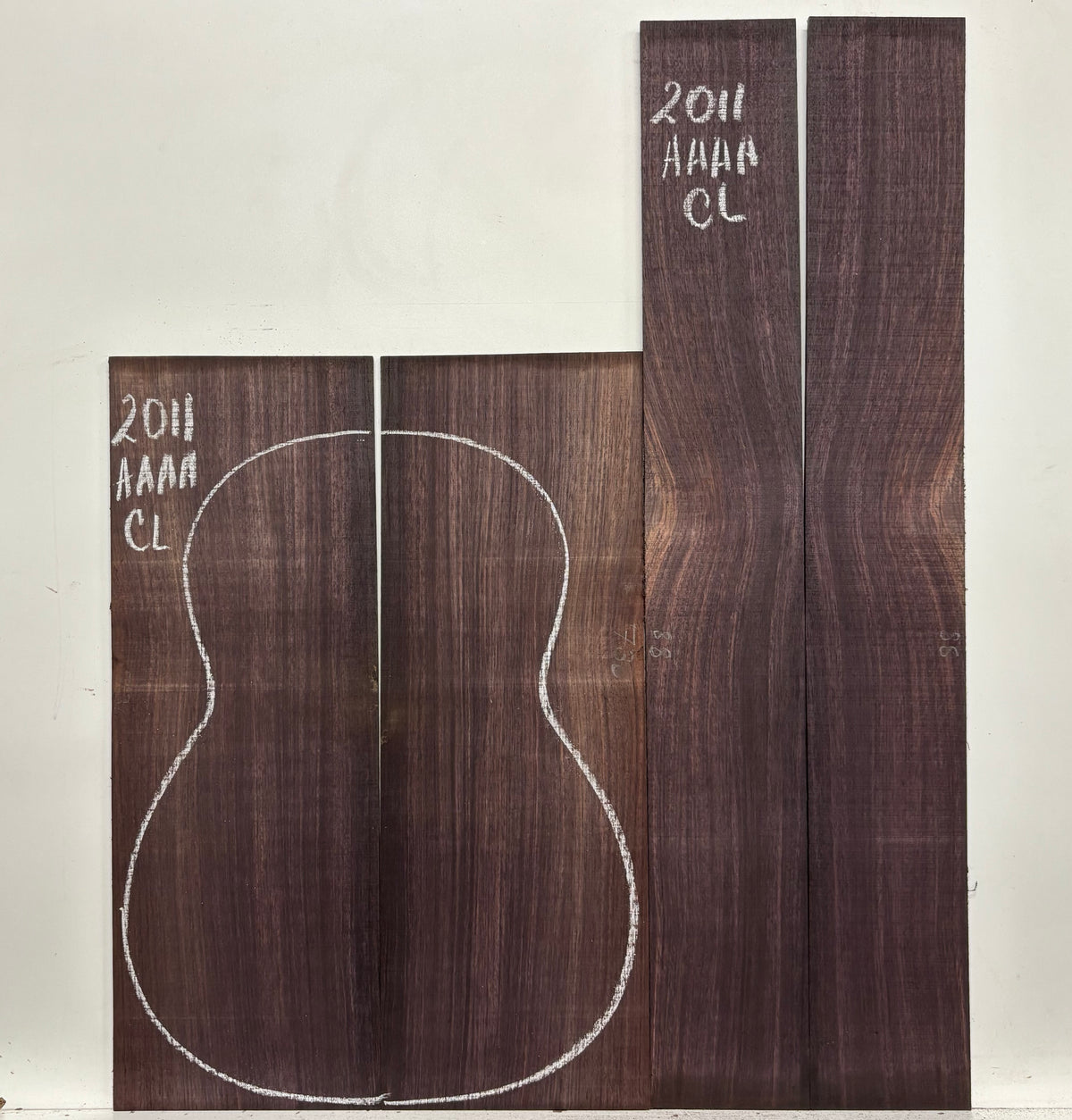 East Indian Rosewood Classical AAAA Grade Guitar Back & Side Set #2011 - Exotic Wood Zone