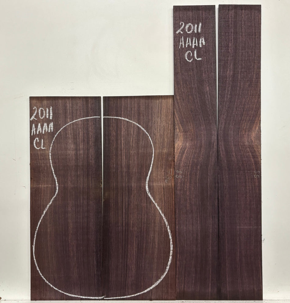 East Indian Rosewood Classical AAAA Grade Guitar Back & Side Set #2011 - Exotic Wood Zone