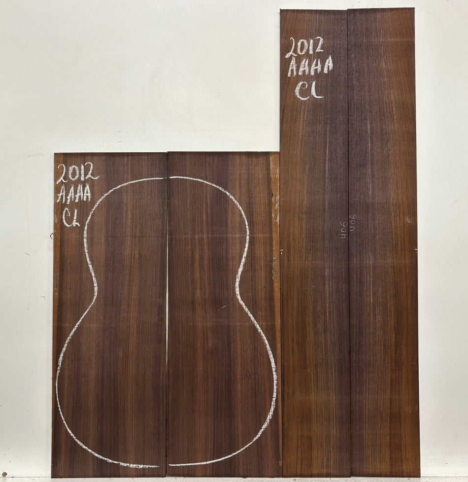 East Indian Rosewood Classical AAAA Grade Guitar Back & Side Set #2012 - Exotic Wood Zone