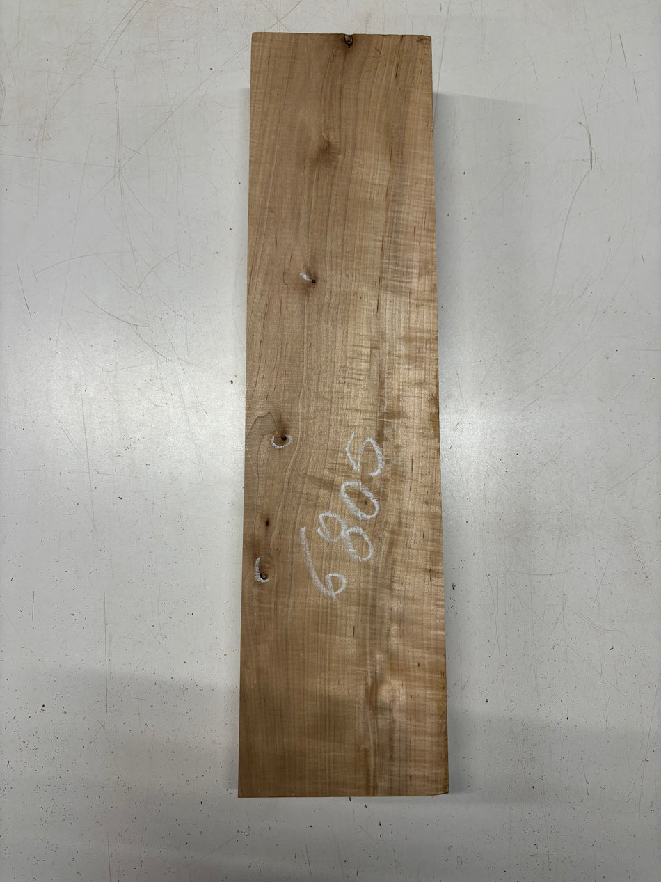 1 Piece, Flame Ambrosia Maple Lumber Board Blank 24-7/8"x6-1/4"x2-3/4" #6805