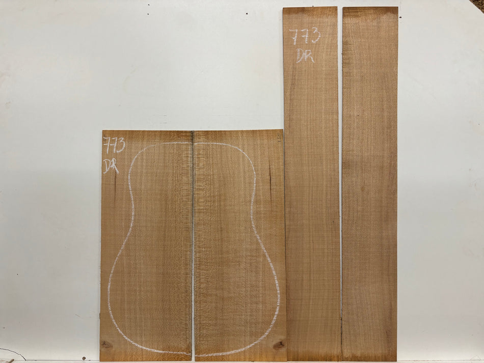 Lacewood Dreadnought Guitar Back & Side Set #773