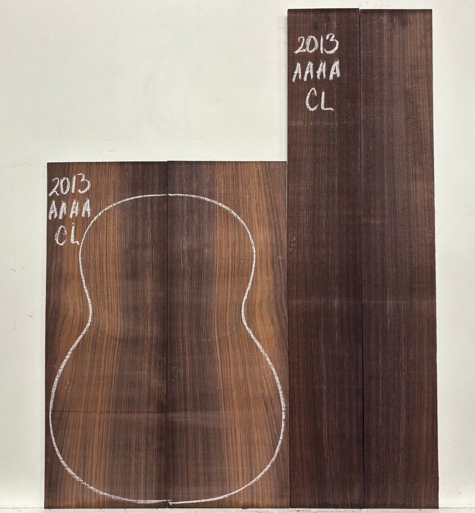 East Indian Rosewood Classical AAAA Grade Guitar Back & Side Set #2013 - Exotic Wood Zone
