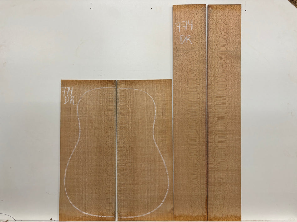 Lacewood Dreadnought Guitar Back & Side Set #774