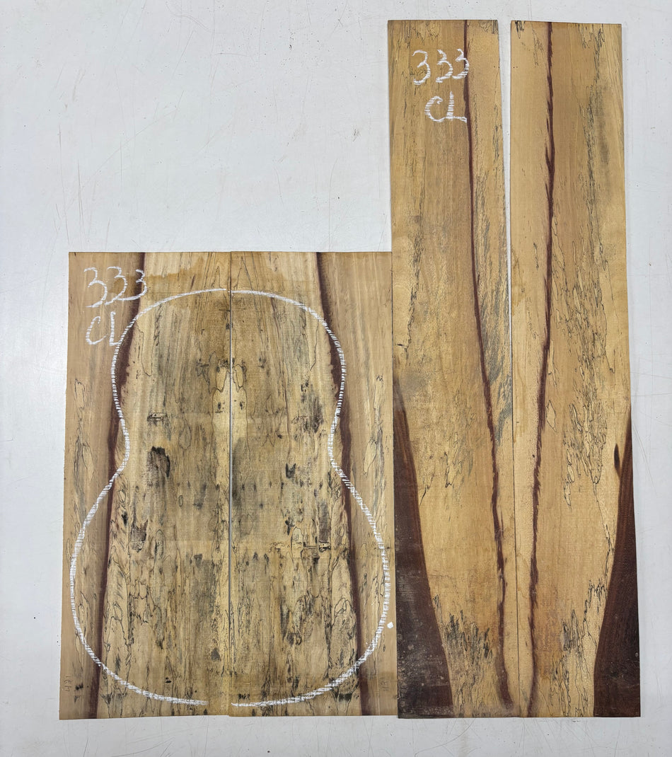 Juego de fondo y aros de guitarra de grado AAAA Dreadnought de palisandro de la India Oriental #61 