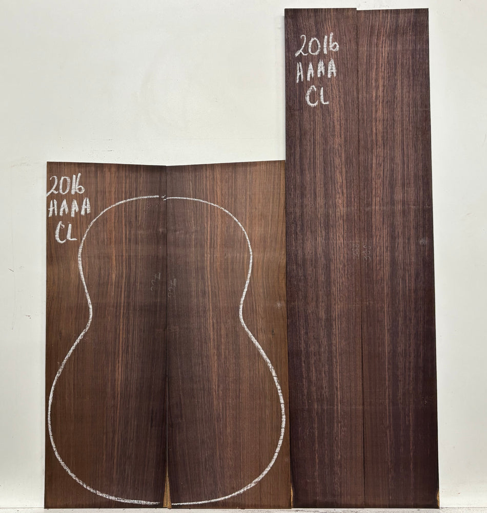 East Indian Rosewood Classical AAAA Grade Guitar Back & Side Set #2016 - Exotic Wood Zone