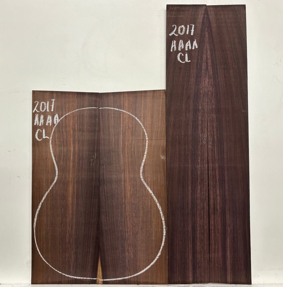 East Indian Rosewood Classical AAAA Grade Guitar Back & Side Set #2017 - Exotic Wood Zone