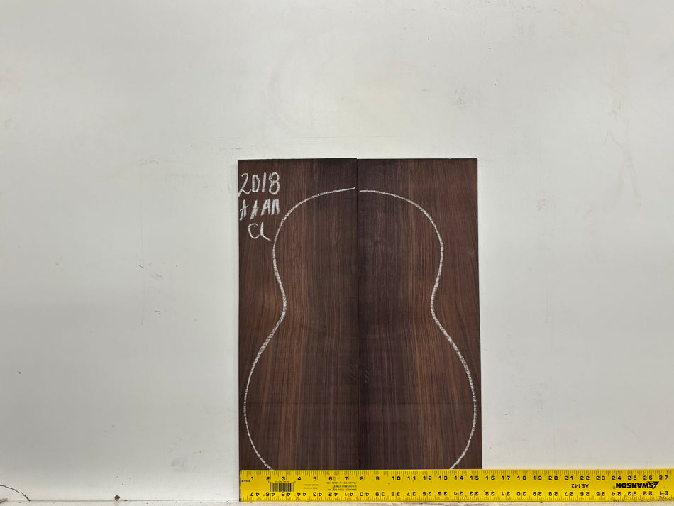 East Indian Rosewood Classical AAAA Grade Guitar Back & Side Set #2018 - Exotic Wood Zone