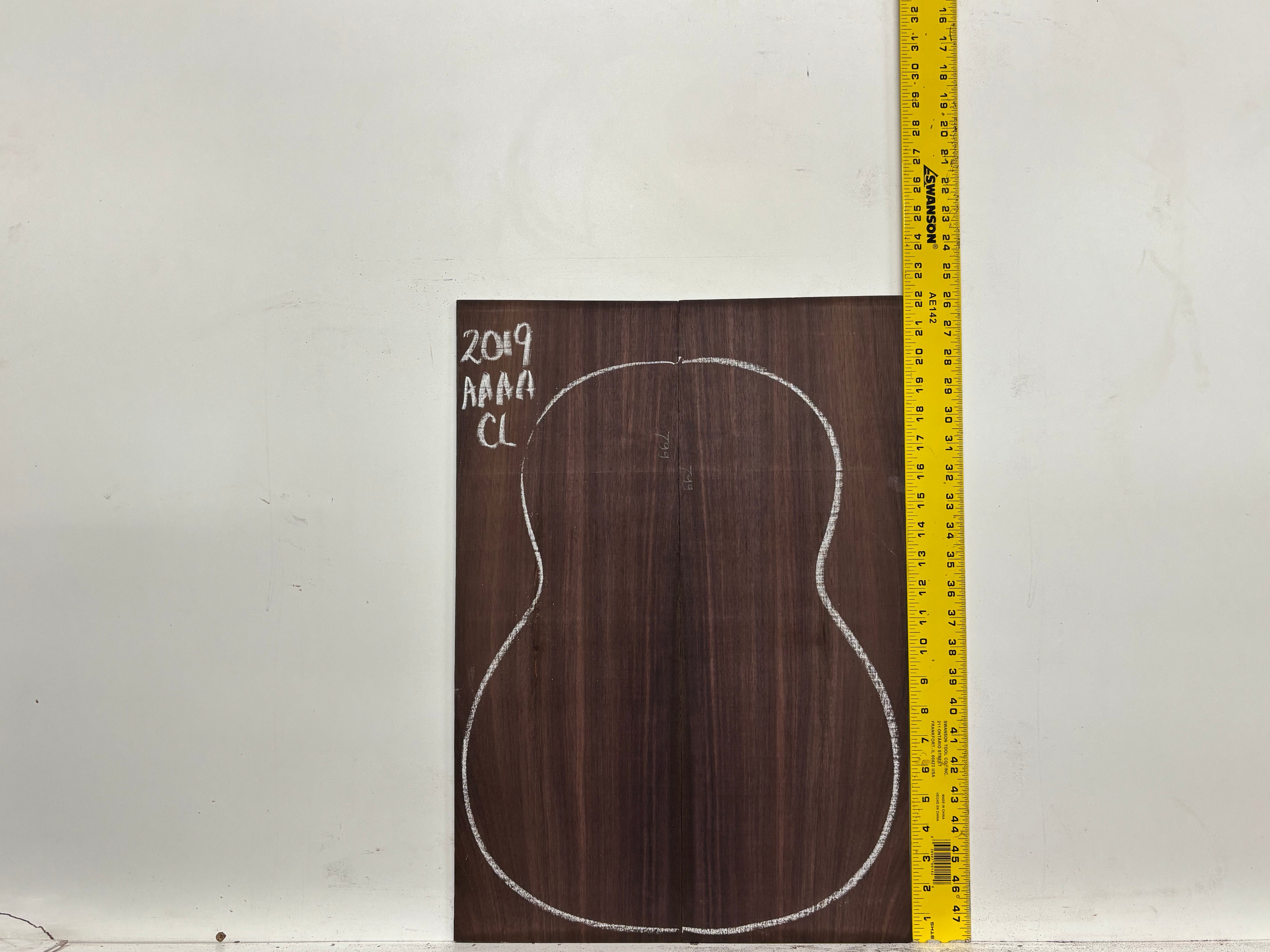 East Indian Rosewood Classical AAAA Grade Guitar Back & Side Set #2019 - Exotic Wood Zone