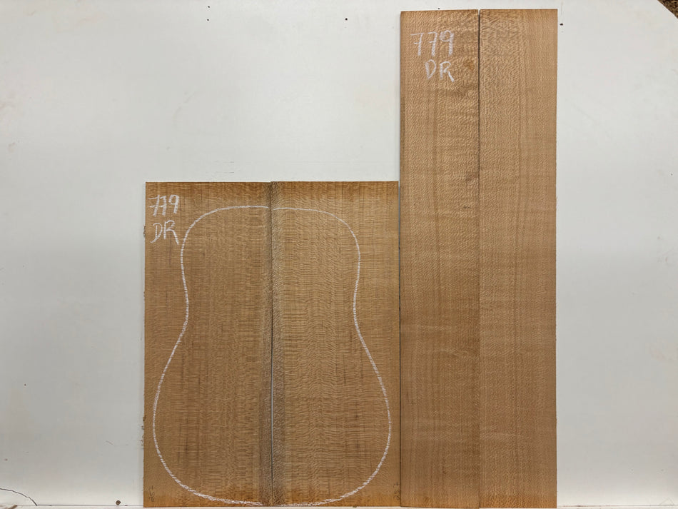 Lacewood Dreadnought Guitar Back & Side Set #779
