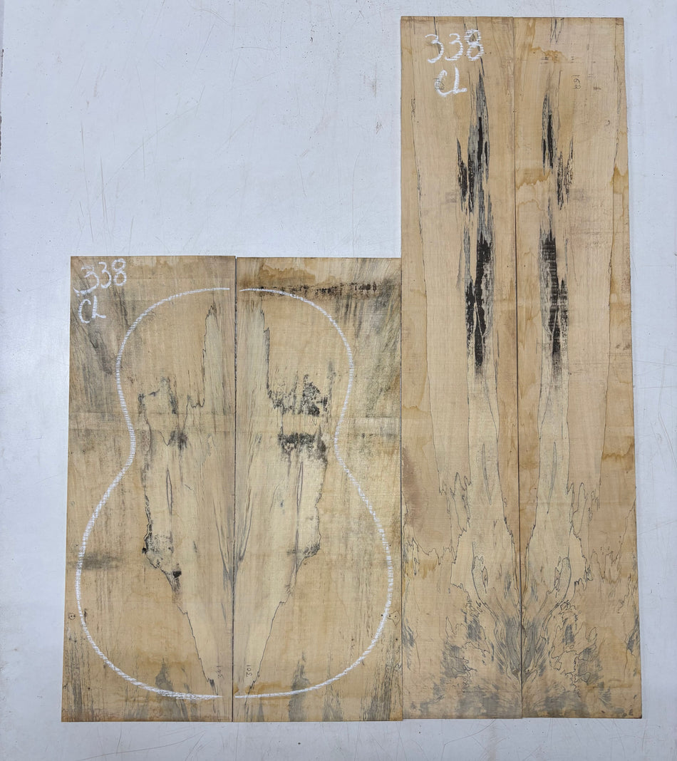 Juego de fondo y aros de guitarra de grado AAAA Dreadnought de palisandro de la India Oriental #61 