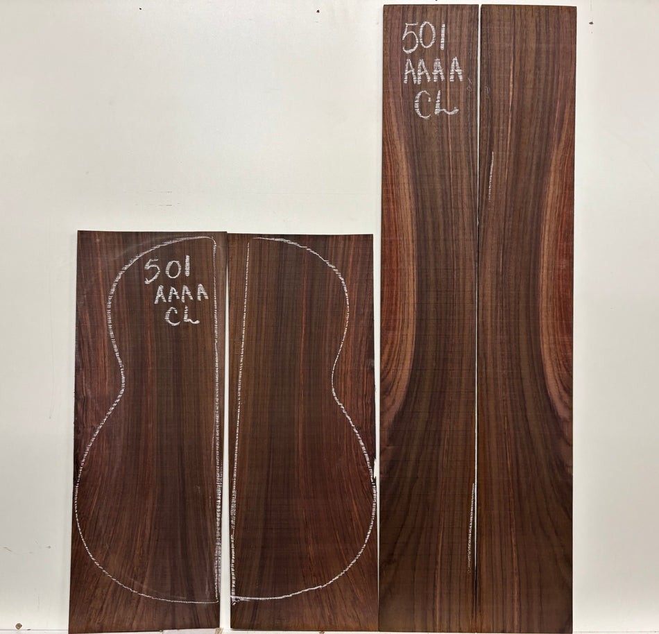 East Indian Rosewood Dreadnought AAA Grade Guitar Back & Side Set - Foto 6