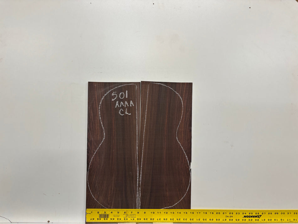 Juego de fondo y aros de guitarra de grado AAAA Dreadnought de palisandro de la India Oriental #61 