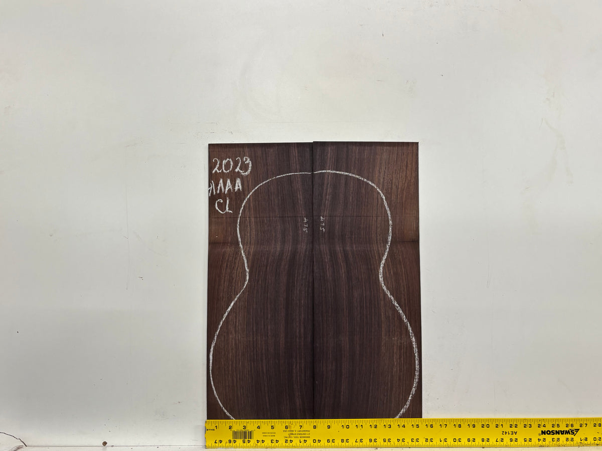 East Indian Rosewood Classical AAAA Grade Guitar Back & Side Set #2023 - Exotic Wood Zone
