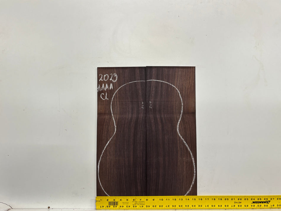 East Indian Rosewood Classical AAAA Grade Guitar Back & Side Set #2023 - Exotic Wood Zone