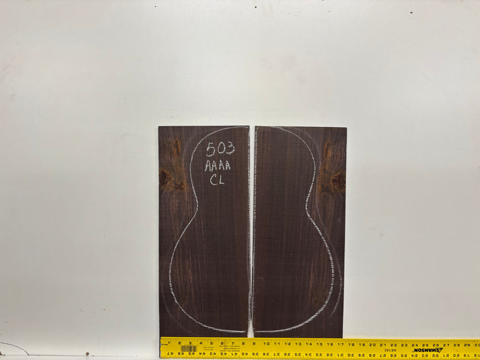 Juego de fondo y aros de guitarra de grado AAAA Dreadnought de palisandro de la India Oriental #61 