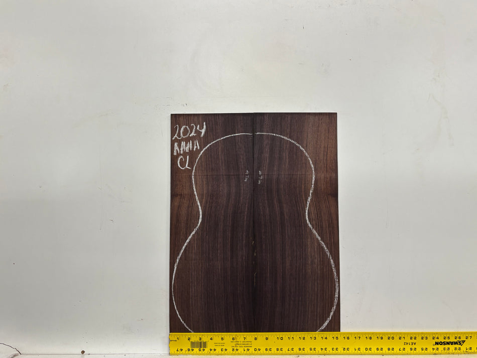 East Indian Rosewood Classical AAAA Grade Guitar Back & Side Set #2024 - Exotic Wood Zone