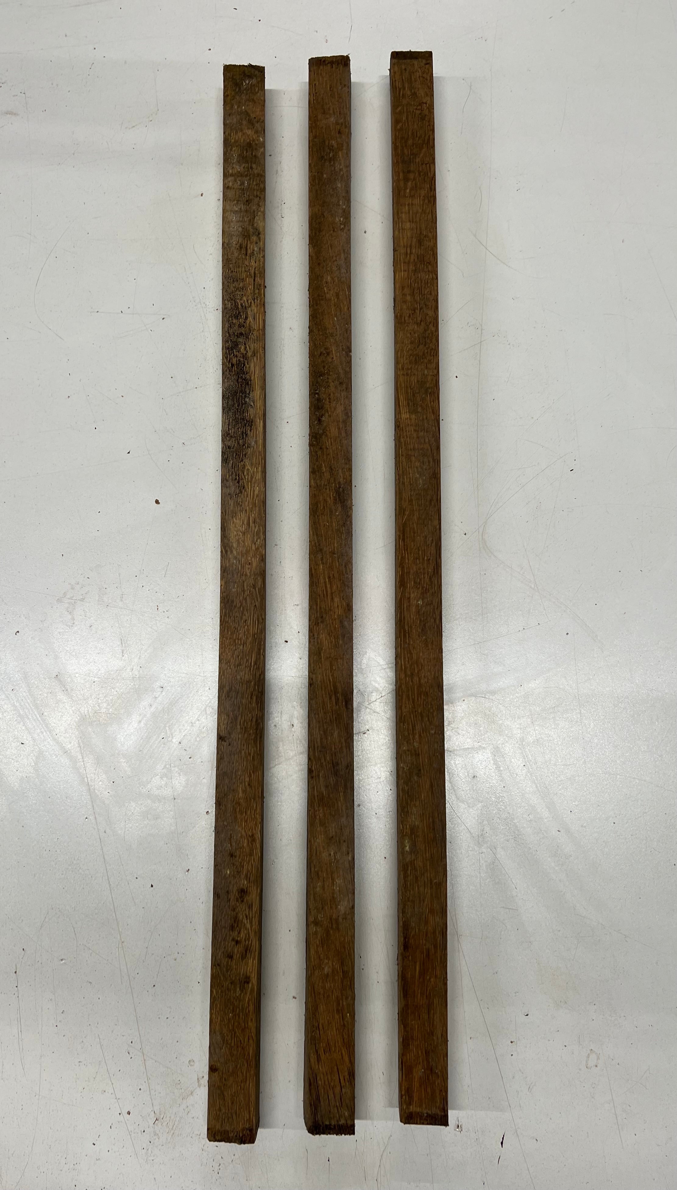 Pack Of 3, Red Palm Turning Wood Blank, 25&quot;x 1&quot;x 1&quot; 