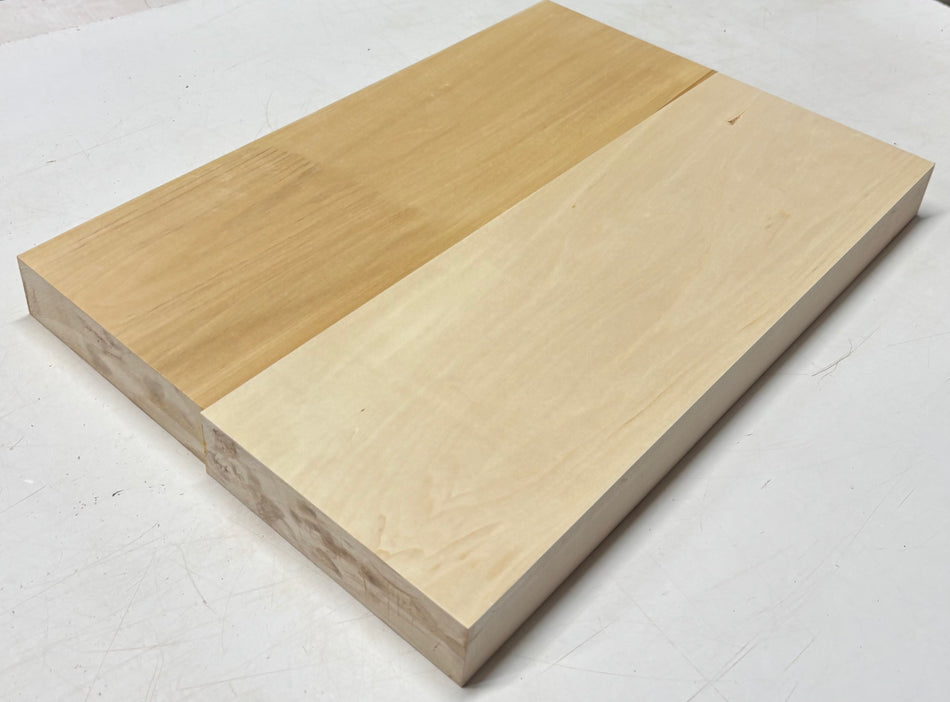 Basswood Guitar Body Blank- 21" x 14-1/2" x 1-3/4" (2 Pieces-Glued) #556