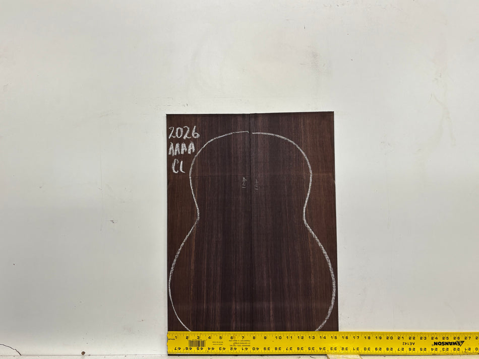 East Indian Rosewood Classical AAAA Grade Guitar Back & Side Set #2026 - Exotic Wood Zone