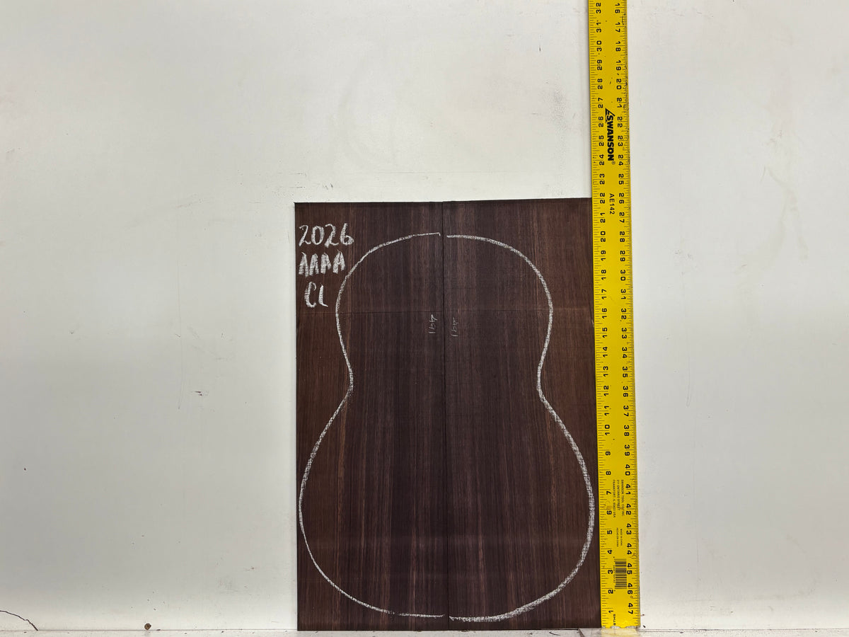 East Indian Rosewood Classical AAAA Grade Guitar Back & Side Set #2026 - Exotic Wood Zone