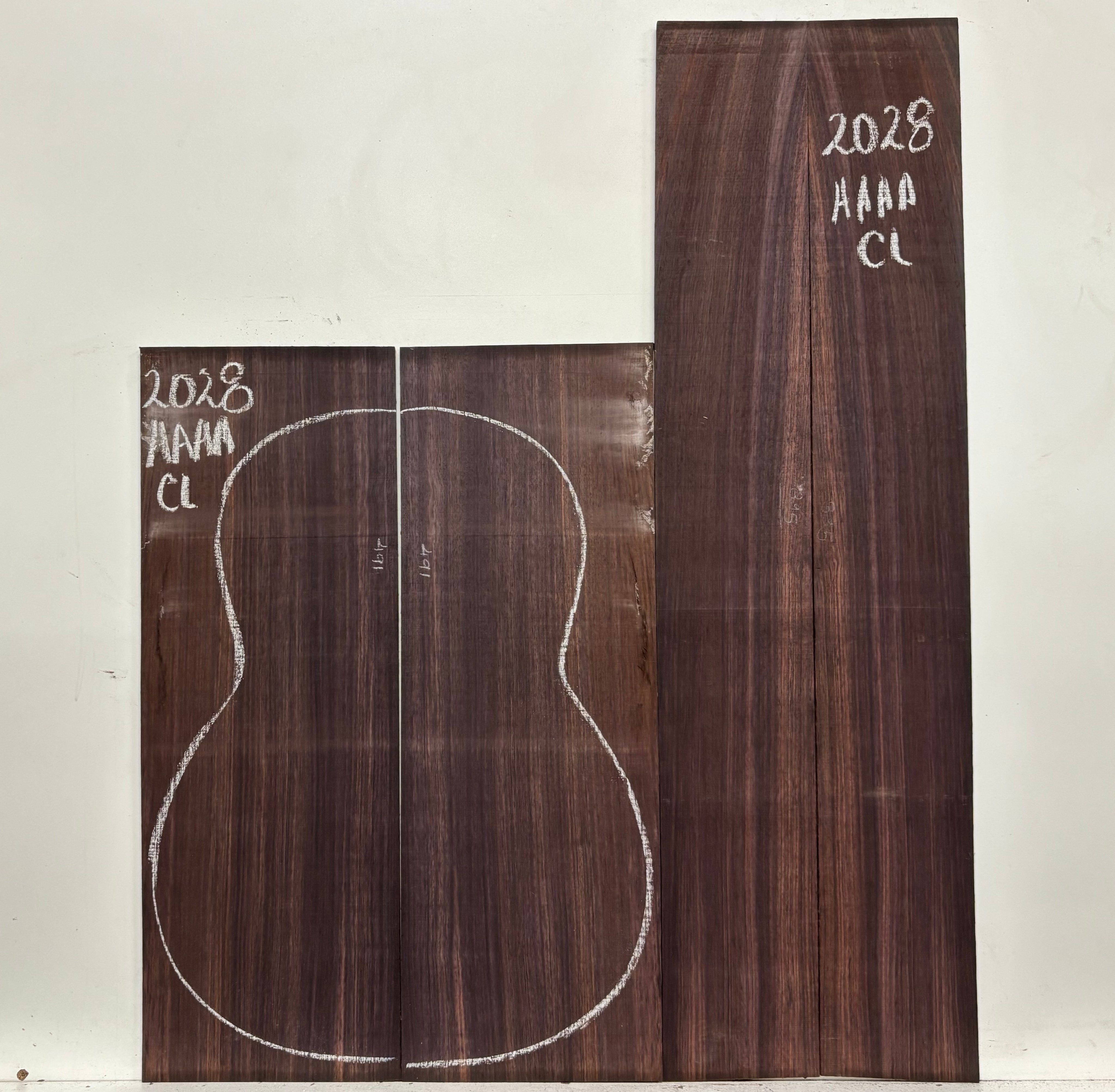 East Indian Rosewood Classical AAAA Grade Guitar Back & Side Set #2028 - Exotic Wood Zone