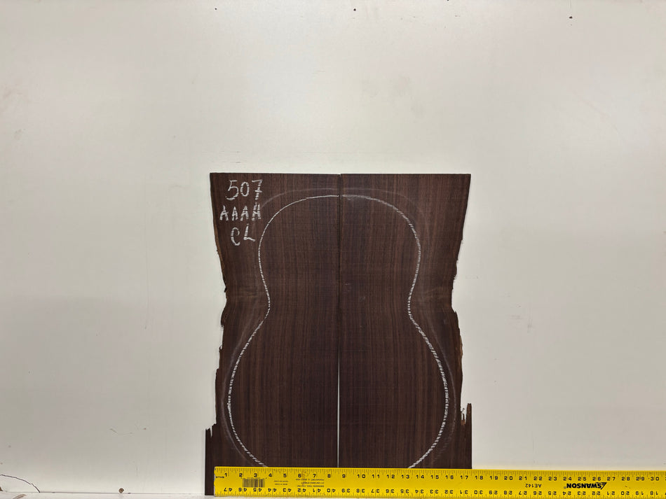 Juego de fondo y aros de guitarra de grado AAAA Dreadnought de palisandro de la India Oriental #61 