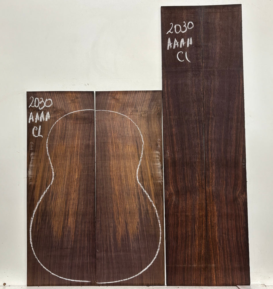 East Indian Rosewood Classical AAAA Grade Guitar Back & Side Set #2030 - Exotic Wood Zone