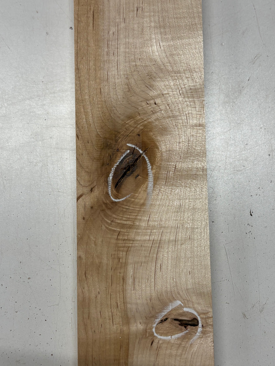 1 Piece, Hard Maple Lumber Board Blank 19-1/2"x4-1/2"x1" #6833