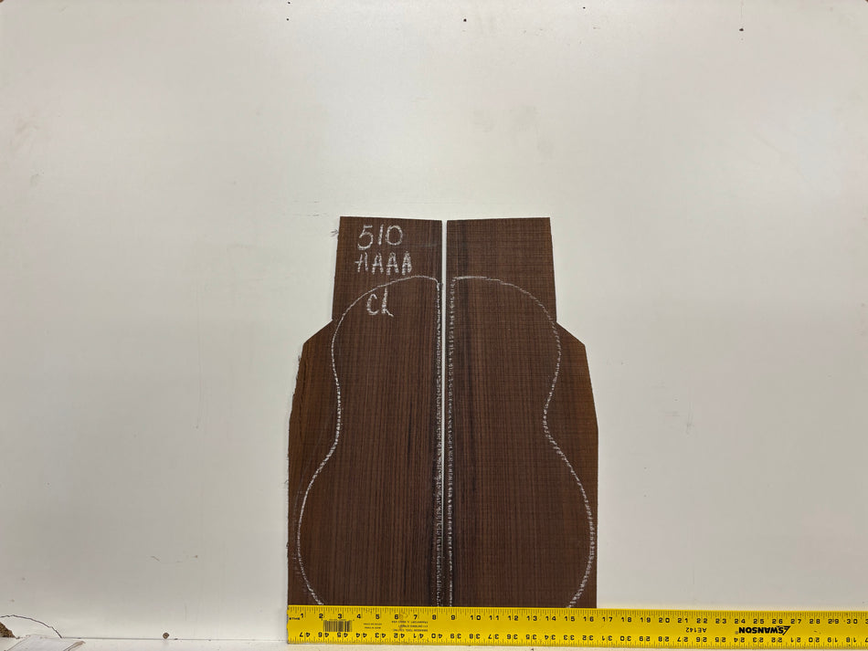 Juego de fondo y aros de guitarra de grado AAAA Dreadnought de palisandro de la India Oriental #61 