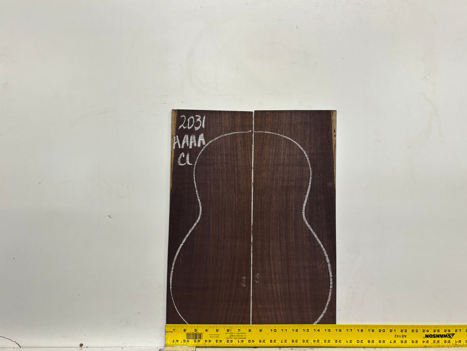 East Indian Rosewood Classical AAAA Grade Guitar Back & Side Set #2031 - Exotic Wood Zone