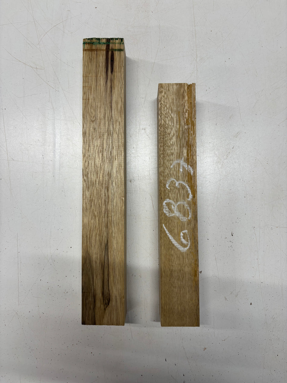2 Pack, White Limba Turning Wood Blanks 14-1/2"x2"x1-3/4" , 12"x1-7/8"x1-7/8" #6837