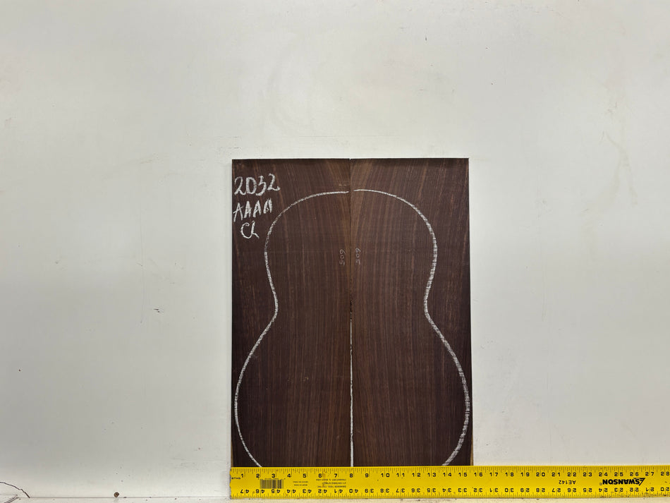 East Indian Rosewood Classical AAAA Grade Guitar Back & Side Set #2032 - Exotic Wood Zone