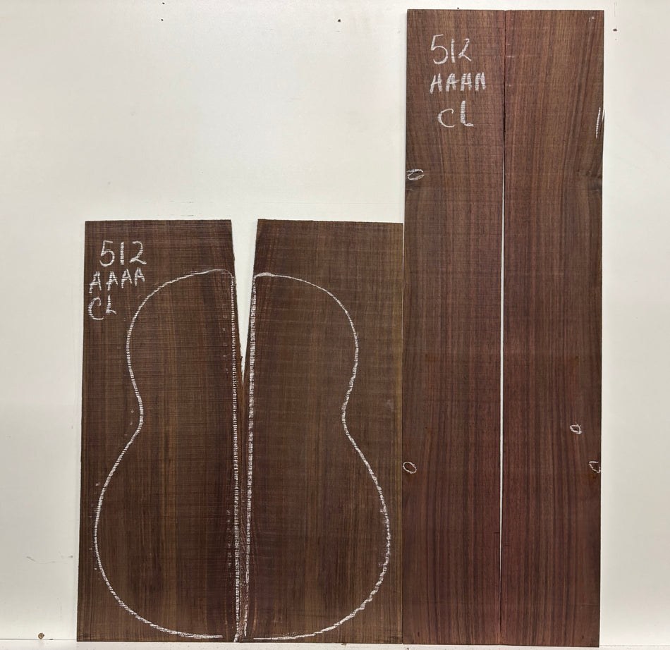 Juego de fondo y aros de guitarra de grado AAAA Dreadnought de palisandro de la India Oriental #61 