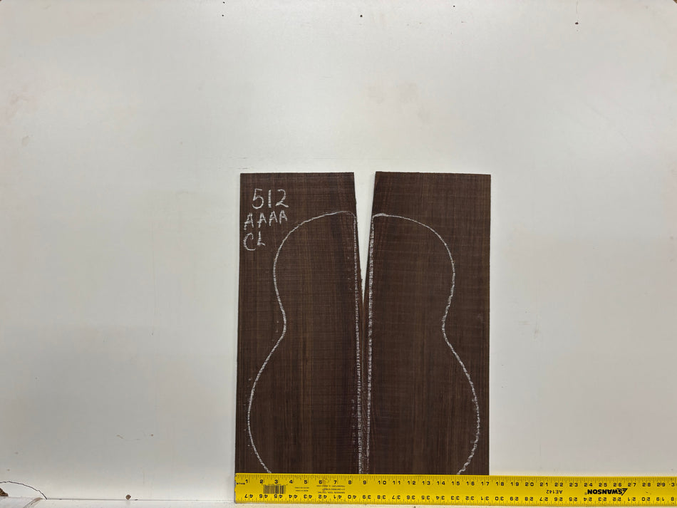 Juego de fondo y aros de guitarra de grado AAAA Dreadnought de palisandro de la India Oriental #61 