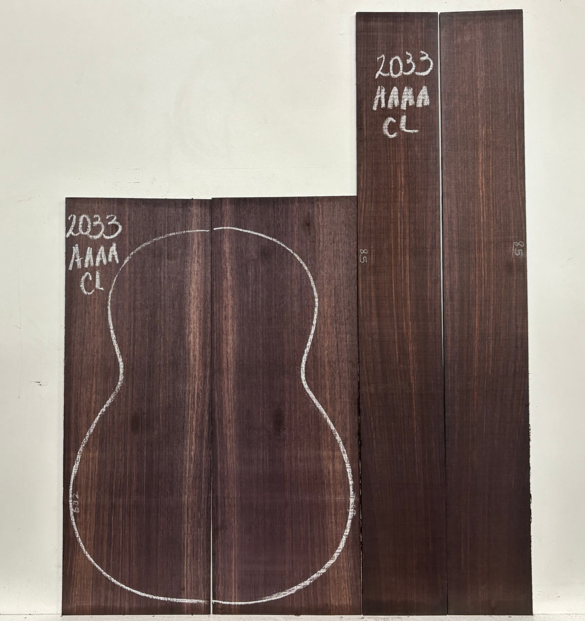 East Indian Rosewood Classical AAAA Grade Guitar Back & Side Set #2033 - Exotic Wood Zone