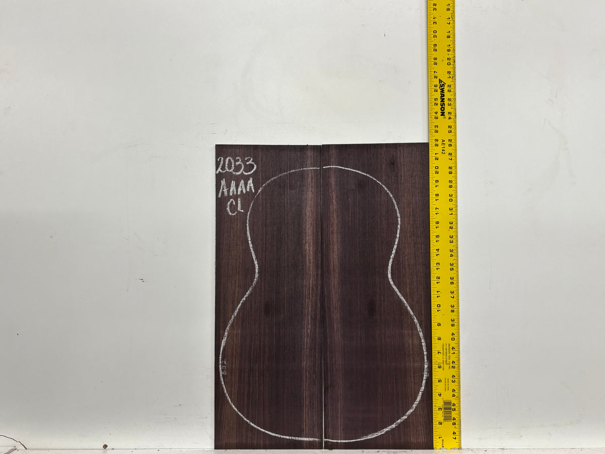 East Indian Rosewood Classical AAAA Grade Guitar Back & Side Set #2033 - Exotic Wood Zone
