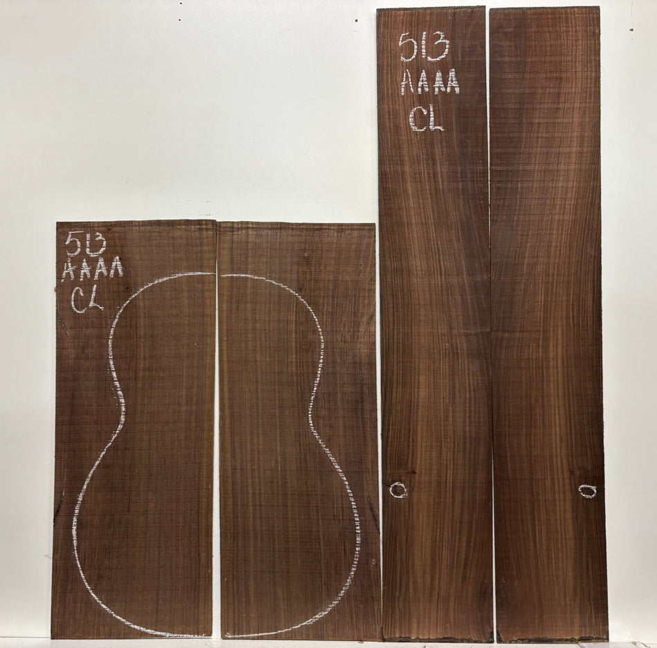 Juego de fondo y aros de guitarra de grado AAAA Dreadnought de palisandro de la India Oriental #61 