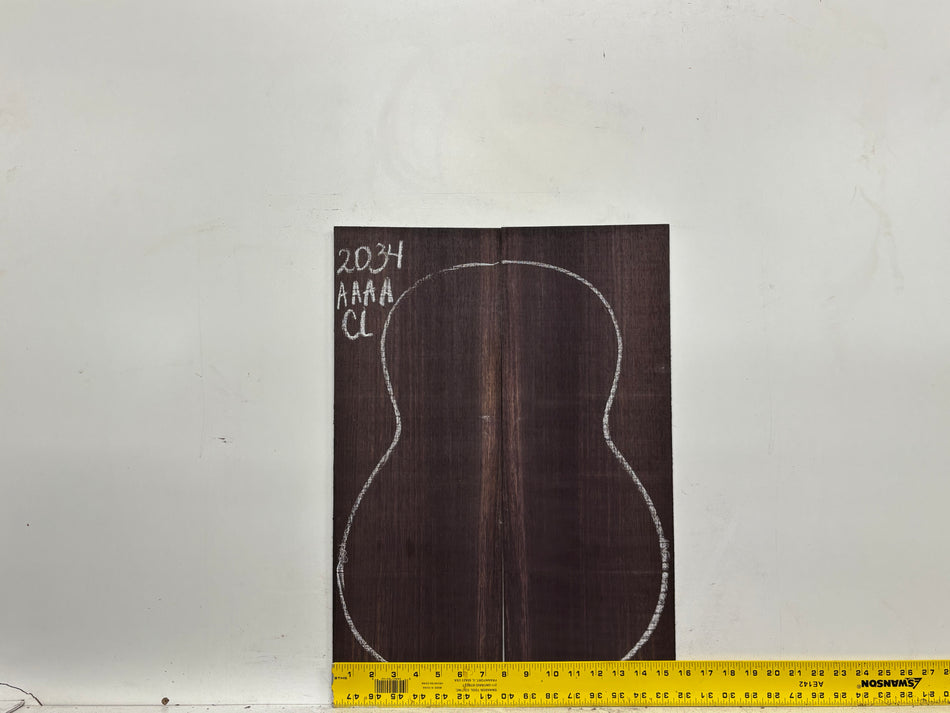 East Indian Rosewood Classical AAAA Grade Guitar Back & Side Set #2034 - Exotic Wood Zone