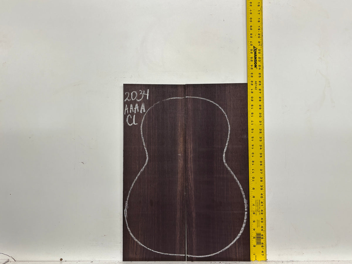 East Indian Rosewood Classical AAAA Grade Guitar Back & Side Set #2034 - Exotic Wood Zone