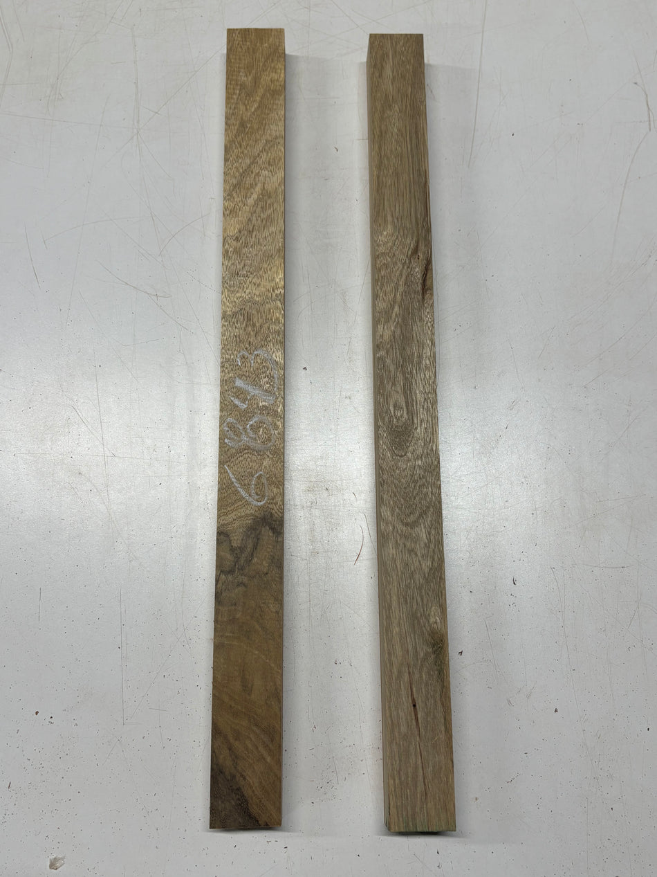 2 Pack, 2 Species White Limba Thin Stock Lumber  25"x2"x1-1/4"  , 25"x1-7/8"x1-3/8"#6843
