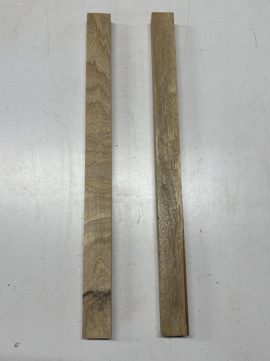 2 Pack, 2 Species White Limba Thin Stock Lumber  25"x2"x1-1/4"  , 25"x1-7/8"x1-3/8"#6843