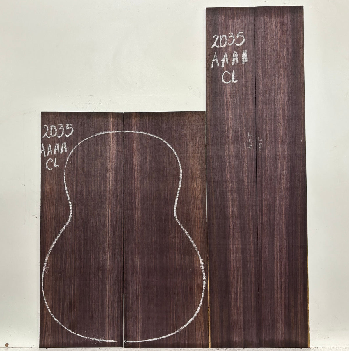 East Indian Rosewood Classical AAAA Grade Guitar Back & Side Set #2035 - Exotic Wood Zone
