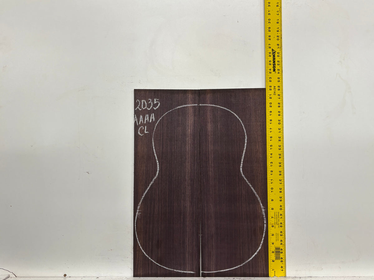 East Indian Rosewood Classical AAAA Grade Guitar Back & Side Set #2035 - Exotic Wood Zone